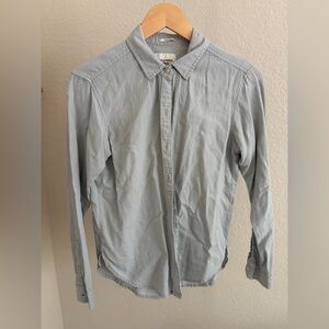 Abercrombie & Fitch Light gray cotton Women's Button-Down Shirt